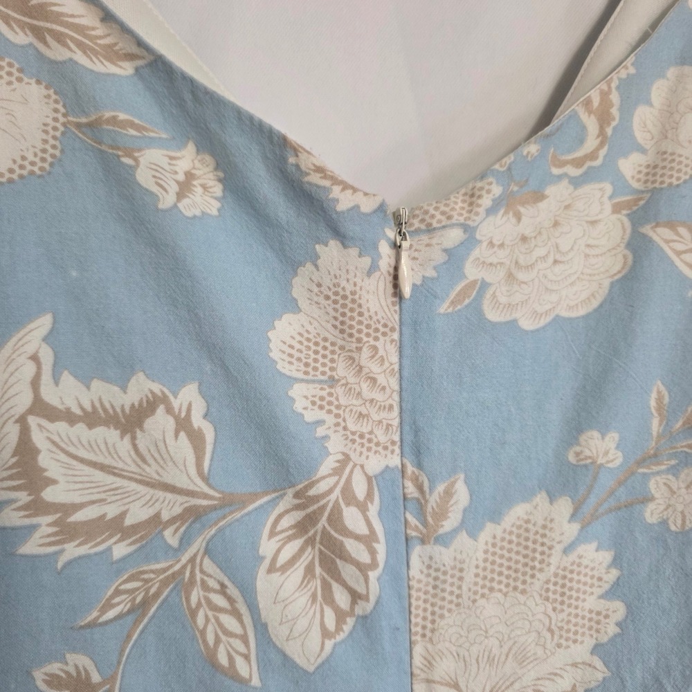 Anna Be Floral Dress Womens Small Cottagecore Blue Tie Front Babydoll Mini - Picture 13 of 13